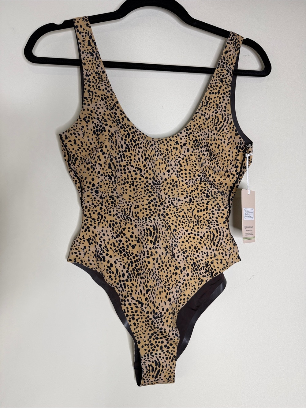 K leopard print one piece Onewith swim Havens small Honey spots low back
